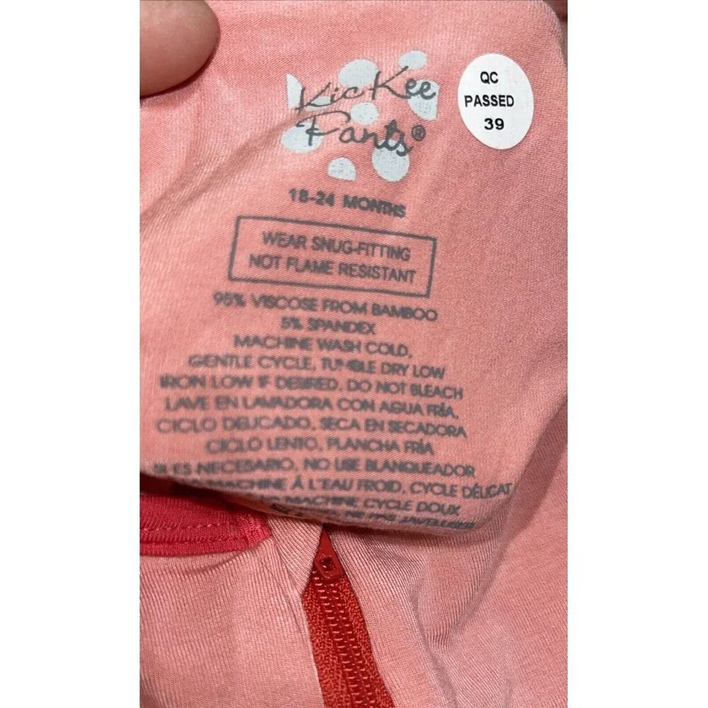 KICKEE PANTS Baby Girl 18-24 Months Coverall Strawberry Pink with Dog